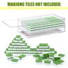 Afarnook Empty Acrylic Mahjong Case Mahjong Storage Box for American Tiles and Mahjongs Cards Transparent Display Box for Mahjongs Tiles Accessories Supplies (Small,2 Compartment) view 4