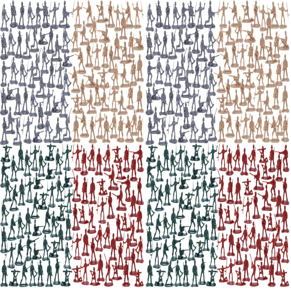 AMOR PRESENT 120PCS Army Toys Military Set, Army Men Soldier Playset Plastic Toy Soldiers Figures Military Action Figure for Adult Kids Boys Girls (Pack of 2)