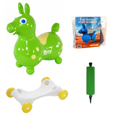 Gymnic Rody with Speedy Base and Saddle (Lime Green Rody & Speedy Base with Saddle)