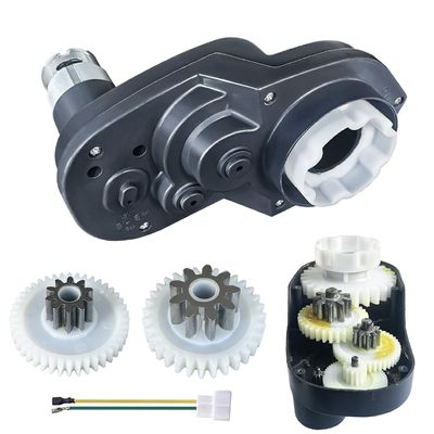 24V Steel Motor Gearbox for Jeep Power Wheels Motor Upgrade Replacement Parts,24Volt High Torque Motor Gear Box for Kids Ride on Toys Car Gearbox Upgrade,18V,QINGANG,30000RPM,Aperture 1.6CM/0.63in
