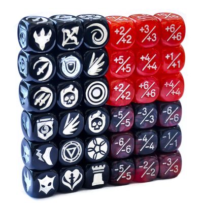 36pcs 12MM Abilities Keywords Counter Dice MTG Dice 1/+1 Counters Bulk Creature Stats Buff Tokens Dice Set (Multicolors)