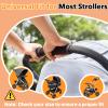 3 Pcs Universal Stroller Handlebar Cover (1 Pack18.7*6.1in & 2 Pcs 6.12*5.5in), Removable Wrap for Stroller Handle & Pushchair Armrest Protector Replacement,Toddler Pram Bumper Dustproof Handle Glove view 2