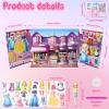FALESOUL Magnetic Dress Up Dolls for Girls 20 Dress Shoe Handbag and Accessory DIY Magnetic Sticker Quiet Book Kids Toddlers Ages 3 4 5 6 7(Style 1) view 2