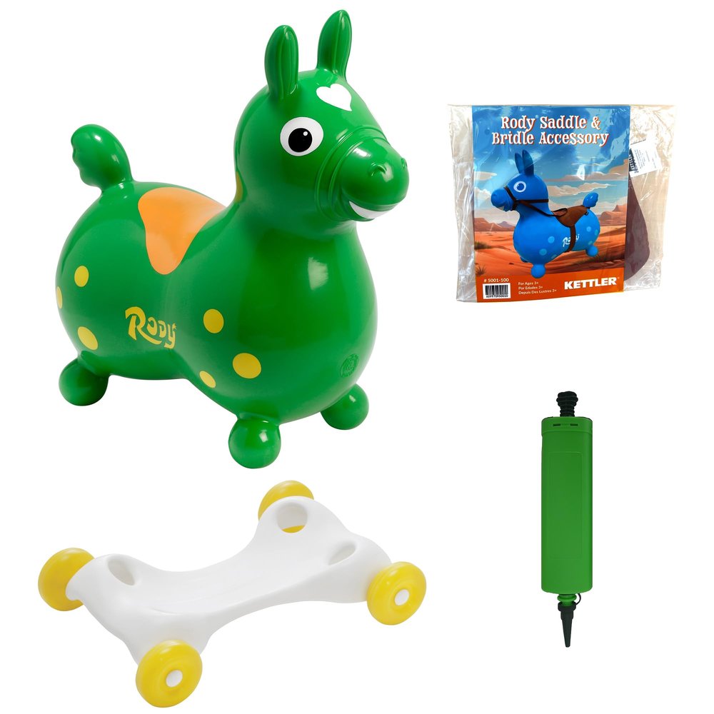Gymnic Rody with Speedy Base and Saddle (Green Rody & Speedy Base with Saddle)