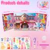 FALESOUL Magnetic Dress Up Dolls for Girls 20 Dress Shoe Handbag and Accessory DIY Magnetic Sticker Quiet Book Kids Toddlers Ages 3 4 5 6 7(Style 2) view 2
