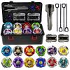 Battle Spinning Top Set with 12 Colorful Tops, Launchers and Accessories, Combat Game Collection view 1