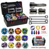 Battle Spinning Top Set with 12 Colorful Tops, Launchers and Accessories, Combat Game Collection view 2
