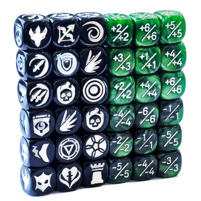 36pcs 12MM Abilities Keywords Counter Dice MTG Dice 1/+1 Counters Bulk Creature Stats Buff Tokens Dice Set (Multicolors)