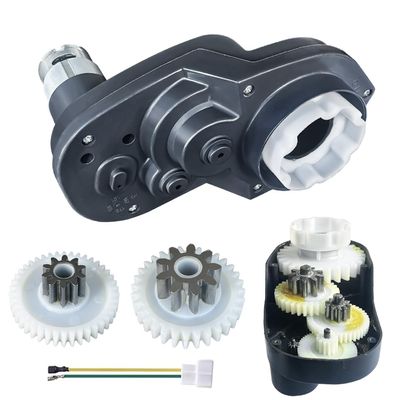24V Big Aperture 1.9CM/0.75in Steel Motor Gearbox for Kids Ride on Power Wheels Motor Upgrade,QINGANG Four-Stage Gear,Powerful Climbing Off-Road Ability,Heavy-Duty Motors Gearbox