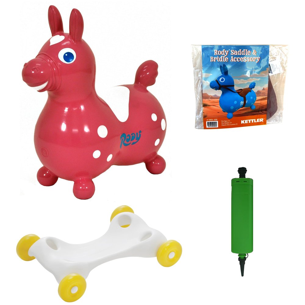 Gymnic Rody with Speedy Base and Saddle (Pink Rody & Speedy Base with Saddle)