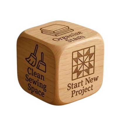 2026 Creative Decision Dice, Handmade Wooden Patchwork Decision Dice Perfect for Date Night Couple Wedding Handmade Gift for Sewing Enthusiasts (2)