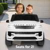 Best Choice Products Kids 24V 2-Seater Licensed Range Rover Sport Electric Ride On Car Truck w/ 132lb Weight Capacity, Parental Remote Control - White view 4
