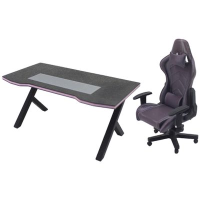 2Pcs Dollhouse Furniture 1:12 Scale Miniature Gaming Desk and Chair for Dollhouse Scene Model Decorations Desk Accessories Miniatures