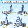 AFUNX Magnetic Tiles, 54PCS Airport Theme Building Blocks Set, Magnet Building Blocks and STEM Preschool Educational Toys for Kids Toddlers Ages 3-5 5-7 8-10 view 4