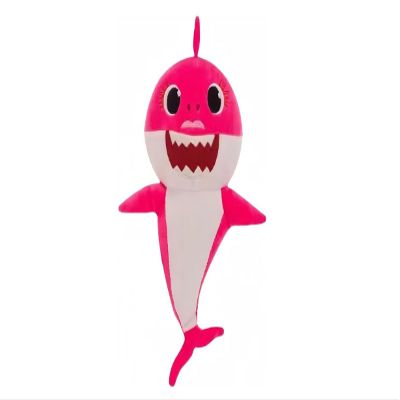Adorable Shark Plush Toy, Soft Stuffed Animal, Kids Room Decor, Cartoon Character Design (Pink)