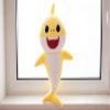 Adorable Shark Plush Toy, Soft Stuffed Animal, Kids Room Decor, Cartoon Character Design (Yellow) view 2