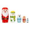 Christmas Nesting Dolls for Kid, Store Easily, 1 Set, Wood Stacking Handmade Russian Dolls, Wooden Christmas Stacking Toys, Long-Term Use, for Toddler, Winter, Home view 1