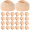Kisangel 50pcs Wooden Doll Pin Holder Bases Wooden Round Peg Stand Base DIY Craft Supplies for Painting Art Projects and Doll Accessories Home Decoration view 1