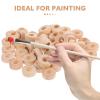 Kisangel 50pcs Wooden Doll Pin Holder Bases Wooden Round Peg Stand Base DIY Craft Supplies for Painting Art Projects and Doll Accessories Home Decoration view 4