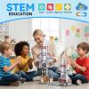AFUNX Magnetic Tiles Space Rocket Set,46 PCS Magnetic Building Blocks for Kids 3+, STEM Learning Toys, Safe & Durable Creative Construction Play, Gift for Boys & Girls view 3