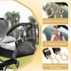 2PCS Stroller Hooks Dual Hook Rotating Stroller Clips Easy to Attach Accessories with Strong Load-Bearing Hand-Free Hooks for Diaper Bag Shopping Bag Gold view 4