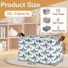 Oeaskly Sharks Storage Bin with Handles, Basket Storage Organizer for Shelves, Closet, Nursery, Book, Laundry Hamper & Home Decor view 2