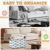 Oeaskly Sharks Storage Bin with Handles, Basket Storage Organizer for Shelves, Closet, Nursery, Book, Laundry Hamper & Home Decor view 4