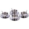 CAKEEYUM Kids Tea Set Heat-Resistant Stainless Steel Childrens Tea Set with 4 70ml Cup, 4 Saucer and Spoon for Girls and Boys view 2