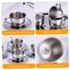 CAKEEYUM Kids Tea Set Heat-Resistant Stainless Steel Childrens Tea Set with 4 70ml Cup, 4 Saucer and Spoon for Girls and Boys view 3