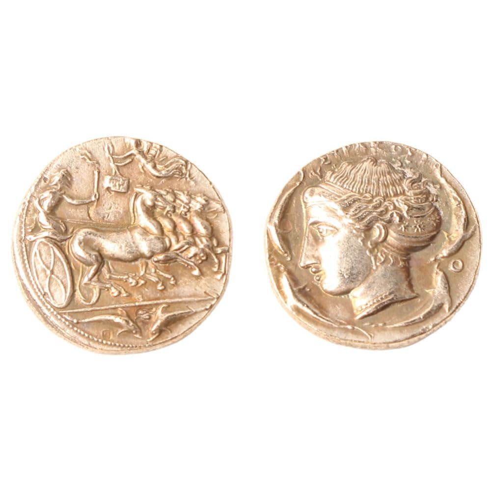 SHIDXIB 2 Ancient Greek and Roman Mythology Coin Ornaments-Goddess saviola Cancer Guardian Design, Metal Craft Ornaments, Decision chip Copy.