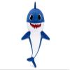 Adorable Shark Plush Toy, Soft Stuffed Animal, Kids Room Decor, Cartoon Character Design (Blue) view 1