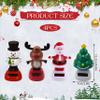 4Pcs Solar Dancing Figurines Swinging Bobble Head for Cars Include Snowman Santa Tree Deer Novelty Happy Christmas Decorations for Kids Adults Christmas Toys for Kids Toys Dancing Toy view 3