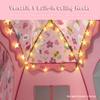 AFUNX Kids Play Tent, Extra Large Unicorn Playhouse for Girls with Star String Lights, 70"x45"x43" Pink Tent with Ice Cream & Fruit Prints, Foldable Indoor Play Tent, Tunnel-Ready, Easy Setup view 4