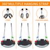 43 Inch Tree Swing Spider Web Tree Swing,800Lb Weight Capacity,900D Oxford Waterproof with Handles, with 71" Adjustable Hanging Strapsfor Backyard,Gifts for Kids Playground (Black-Grey43in) view 4