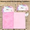 Primlect Kids Sleeping Bag with Pillow, Larger Toddler Nap Mat, Plush Slumber Bag for Boys Girls Daycare Preschool Kindergarten Birthday Gift Travel Sleepover Ages 3-10 Years (Pink Unicorn) view 3
