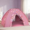 AFUNX Kids Play Tent, Extra Large Unicorn Playhouse for Girls, 70"x45"x43" Pink Kids Playhouse with Cute Ice Cream & Fruit Prints, Foldable Indoor Play Space, Tunnel-Ready Design, Easy Setup Gift Idea view 1