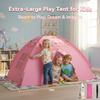 AFUNX Kids Play Tent, Extra Large Unicorn Playhouse for Girls, 70"x45"x43" Pink Kids Playhouse with Cute Ice Cream & Fruit Prints, Foldable Indoor Play Space, Tunnel-Ready Design, Easy Setup Gift Idea view 3