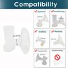 13mm/15mm/17mm/19mm/21mm Flange Cushions Compatible with Spectra/BabyBuddha 24mm Shields/Flanges Replace Flange Inserts Compatible with Spectra Breastpump Parts Reduce Nipple tunnle Multiple Sizes view 3