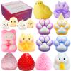 16 PCS Big Taba Squishy Set, Squishy Fidget Toys Kit, Include Squishies Chick , Cat Paws, Hamster, Stress Relief Toy, Squeeze Toys, Party Favors, Birthday Gift for Girls, Boys, Kids view 1