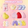 16 PCS Big Taba Squishy Set, Squishy Fidget Toys Kit, Include Squishies Chick , Cat Paws, Hamster, Stress Relief Toy, Squeeze Toys, Party Favors, Birthday Gift for Girls, Boys, Kids view 2