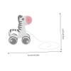 COOLHIYA Cartoon Zebra Wooden Pulling Car for Walk Learning Pull Along Safe Gift for Shower Birthday Christmas view 2
