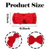 YWAOAIJD Baby Bows Headbands Soft Nylon Handmade Hair Accessories for Newborn Infant Toddler Kids (3 Red white green, Large) view 2