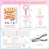 169PCS Shrink Dink Sheets Keychain Kit, with 8 Sheets 7.9"x5.7" Shrink Art Paper, Colorful Key Rings & Jump Rings, Ball Chains, Hole Punch  Ideal for Kids & Adults DIY Crafts Easter Ornaments & Gift view 2