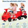 12V Ride on Train Trackless, 2+ Seater Kids Ride on Toy Licensed by CHUGGINGTON with Removable Storage Chair, Light, Music, Rubber Wheels, Kids Electric Car for Boys Girls 3+ (Carriage with Included) view 3
