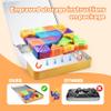 JoxSaxin 56PCS Mini Magnetic Tiles, Portable Magnetic Toy Travel Set for Kids, Includes Iron Storage Box, Puzzle Toy for Boys and Girls Ages 3+, Creative Building Toy Set, Holiday view 2