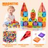 JoxSaxin 56PCS Mini Magnetic Tiles, Portable Magnetic Toy Travel Set for Kids, Includes Iron Storage Box, Puzzle Toy for Boys and Girls Ages 3+, Creative Building Toy Set, Holiday view 4