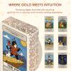 BWTY Best wishes to you Cat Tarot Cards for Beginners with Meanings on Them Beginner Guided Cute Tarot Deck with Gold Foil Edge Standard Size view 2