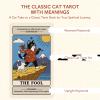 BWTY Best wishes to you Cat Tarot Cards for Beginners with Meanings on Them Beginner Guided Cute Tarot Deck with Gold Foil Edge Standard Size view 3