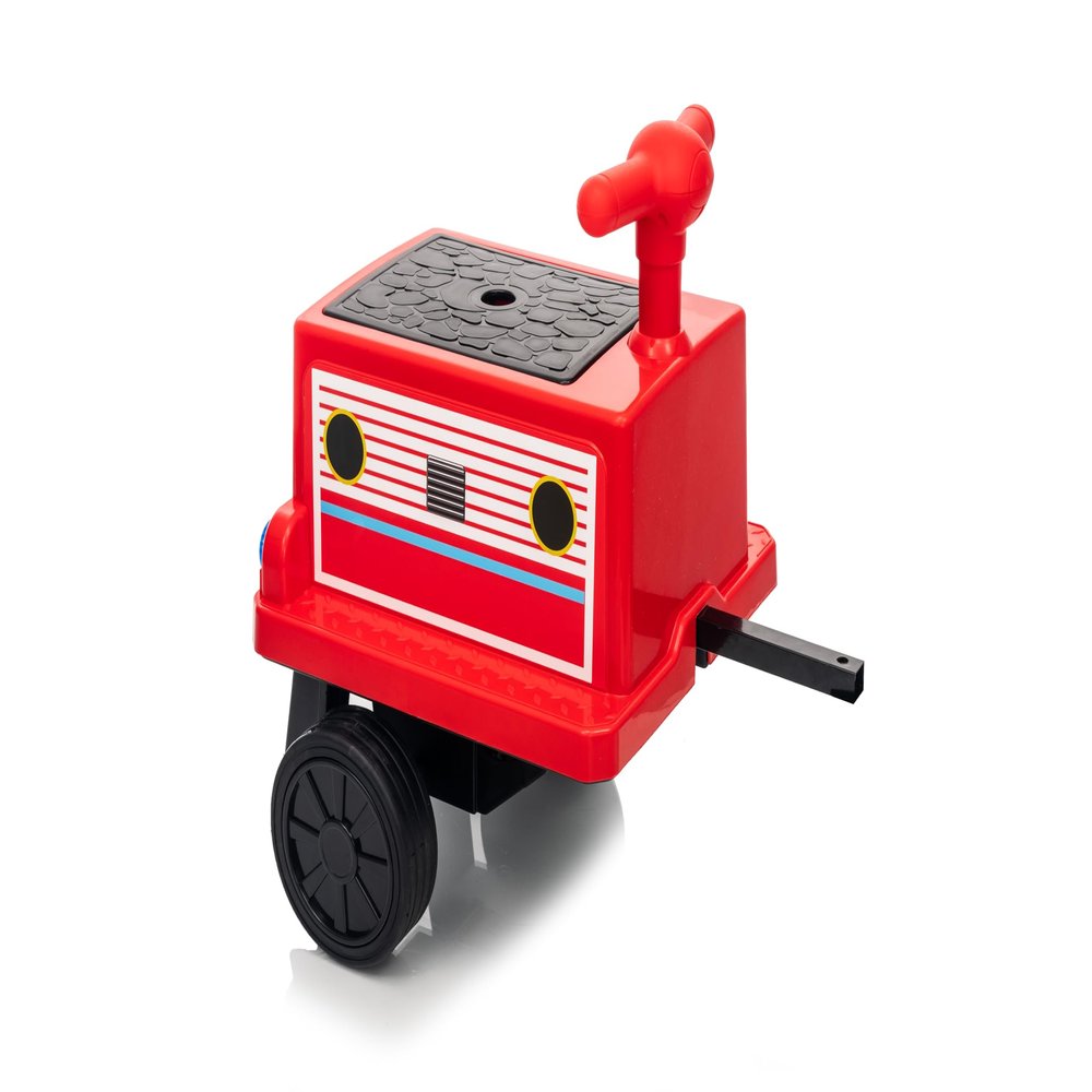 12V Ride on Train Trackless Carriage, Train Carriage with Removable Storage Chair, Rubber Wheels for Boys Girls-Red
