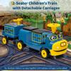 12V Ride on Train Trackless, 2+ Seater Kids Ride on Toy Licensed by CHUGGINGTON with Removable Storage Chair, Light, Music, Rubber Wheels, Kids Electric Car for Boys Girls 3+ (Carriage with Included) view 2